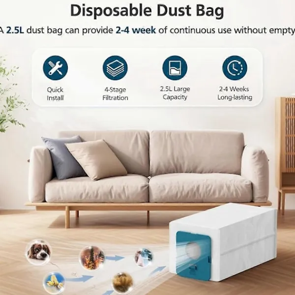 unbranded Dammsugare & Tillbehör-12-pack VCA-ADB953 dammsugarpåsar för SAMSUNG BESPOKE Jet sladdlös dammsugare, jämför med originaldel