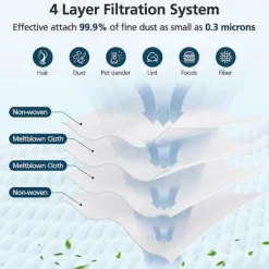 unbranded Dammsugare & Tillbehör-12-pack VCA-ADB953 dammsugarpåsar för SAMSUNG BESPOKE Jet sladdlös dammsugare, jämför med originaldel