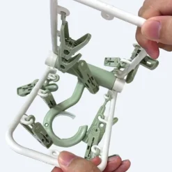 Tvättillbehör-2-pack vindtäta klädstreck underkläder hängare resehängare hopfällbar hängare för strumpor underkläder och kläder