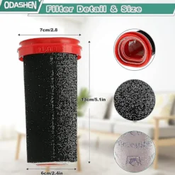 Dammsugare & Tillbehör-3-pack 25,2V/21,6V filter till Bosch Flexxo serie 4 sladdlös dammsugare Bbh32101 etc, ersättning