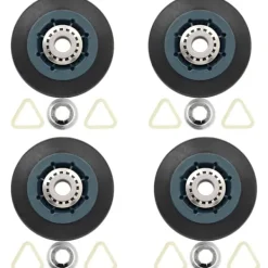 Torktumlare-4-pack W10314173 torktumlare trumma rullar ersättning för torktumlare kompatibel med WPW10314173 torktumlare delar rulle trumma stöd kit