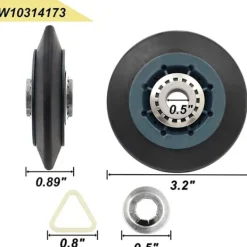 Torktumlare-4-pack W10314173 torktumlare trumma rullar ersättning för torktumlare kompatibel med WPW10314173 torktumlare delar rulle trumma stöd kit