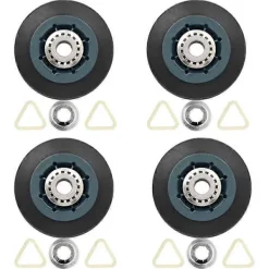 Torktumlare-4-pack W10314173 Torktumlare Trumrulle Ersättning för Torktumlare Kompatibel med WPW10314173 Rulle Trumstödsats Torktumlardelar