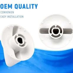 Torktumlare-2-pack WH1X2721 Torktumlarknapp, Ersättning för Hotpoint GE Torktumlare [DB] White