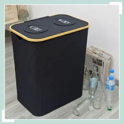 Northix Soptunnor-Pantbehållare för återvinning av flaskor, 2 sektioner, 60–100 flaskor