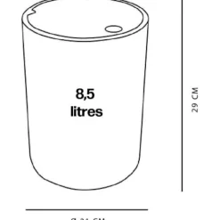 TODAY Soptunnor-Papperskorgen i badrummet - IDAG - ANVÄNDNING - 8,5 L - Ø 21 xx H 29 cm - Polypropen - Grön