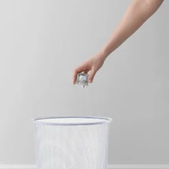 EDO MART Soptunnor-Papperskorgen, rund, vit