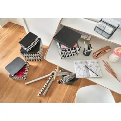 EDO MART Soptunnor-Papperskorgen, rund, vit