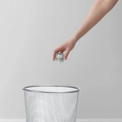 EDO MART Soptunnor-Papperskorgen, rund, vit