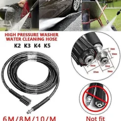 BraVärde Högtryckstvättar-Passar Karcher K2 K3 K4 K5 6M/8M/10M högtryckstvättslang sprayslang 8M