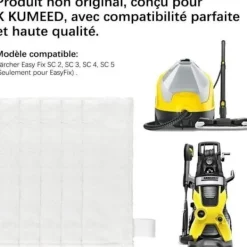 ECLshop Städmoppar-PCS Mikrofiberdukar för SC2 SC3 SC4 SC5 Karcher Easy Fix, Ersättningsdukar för Karcher Ångtvätt SC-serien