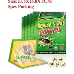 Skadedjur & Insekter-5/10pcs Mouse Board Sticky Mice Glue Trap High Effective Rodent Rat Bugs Catcher Pest Control 5pcs