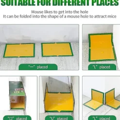 Skadedjur & Insekter-5/10pcs Mouse Board Sticky Mice Glue Trap High Effective Rodent Rat Bugs Catcher Pest Control 5pcs