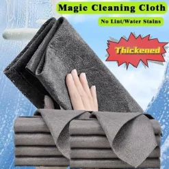 Fönsterrengöring-5PCS Tjockare magisk rengöringsduk utan vattenmärke Glasduk Återanvändbar Fönster Glas Rengöringsduk trasa Kökshandduk