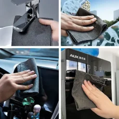 Fönsterrengöring-5PCS Tjockare magisk rengöringsduk utan vattenmärke Glasduk Återanvändbar Fönster Glas Rengöringsduk trasa Kökshandduk