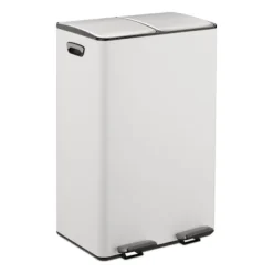 Northix Soptunnor-Pedalbehållare med dubbla fack, 2x 30L kapacitet