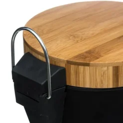 Northix Soptunnor-Pedalhink, Bambu / Metall, 3 L -