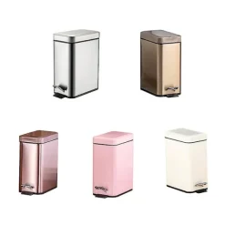 Soptunnor-Pedalhink Hushållssoptunna Tyst Rostfritt Stål Köksavfallshink Med Innerhink