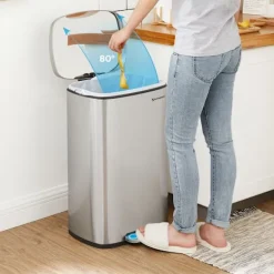 Songmics Soptunnor-Pedalhink 50L - Silver