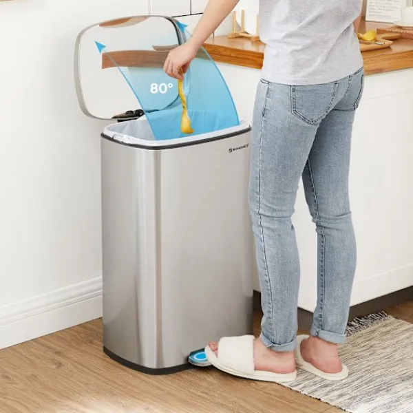 Songmics Soptunnor-Pedalhink 50L - Silver