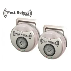ECLshop Skadedjur & Insekter-Pest Reject Pro 2-pack - Skadedjurs- och insektsmedel - Med elektromagnetisk och ultraljudsteknik för att skrämma bort gnagare
