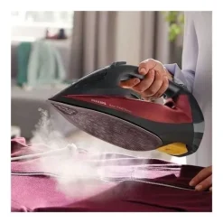 PHILIPS Strykjärn-- Strykjärn - 2800W - 50gr/mn - ångpust 250gr/mn - Serie 7000 Azur - /röd - DST7022.40 och röd