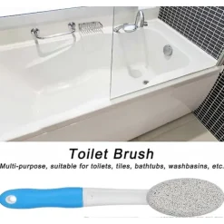 NICEGOU Rengöringsmedel-Pimpsten Toalettborste, Med Extra Långt Handtag Hårt Vatten Toalettring Borttagare Rengöringsmedel Kalkborttagare