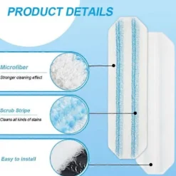 FMYSJ Städmoppar-Platt Mopp Refill Kompatibel med o Cedar H2pro Platt Mopp Ersättningsdynor (FMY) 3pcs