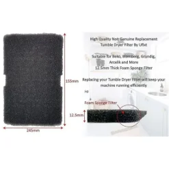 Torktumlare-{PL}Cylinda Torktumlare Kondensorfilter Svamp 2964840100 2-pack