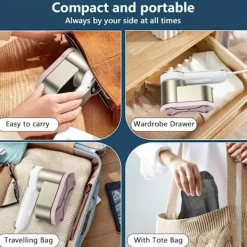 Ångtvättar-[PL】Rese Mini Steamer Portabel LED Klädångare - 6 Smarta Lägen - 9s Express Uppvärmning - 1200w Klädångare - Guld