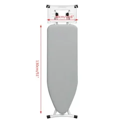 Strykjärn-Polyester Strykbordsöverdrag Högtemperaturbeständigt Dubbelt Lager Strykbordsöverdrag Grå Grå Grå 130*50cm
