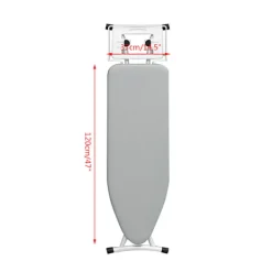 Strykjärn-Polyester strykbordsöverdrag Högtemperaturbeständigt dubbellagers strykbordsöverdrag Grå-FA- 120*37cm