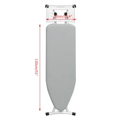 Strykjärn-Polyester strykbrädeskydd Hög temperaturbeständig dubbelskikts strykbrädeskydd Grå 130*50cm