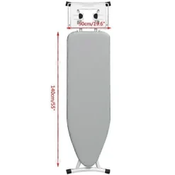 Strykjärn-Polyester Strykbrädesöverdrag Högtemperaturbeständigt Dubbelt Lager Strykbrädesöverdrag Grå