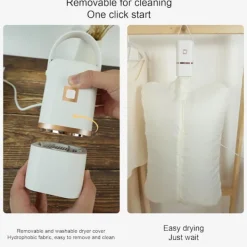 Torktumlare-Portabel Elektrisk Mini Torkmaskin Snabb Torkning Tvätt För Resor Hemanvändning Vit