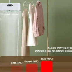 Torktumlare-Portabel Elektrisk Torktumlare 600W för Resor, Lägenhet, Husbil, Hem, med Förvaringsväska (Blå)