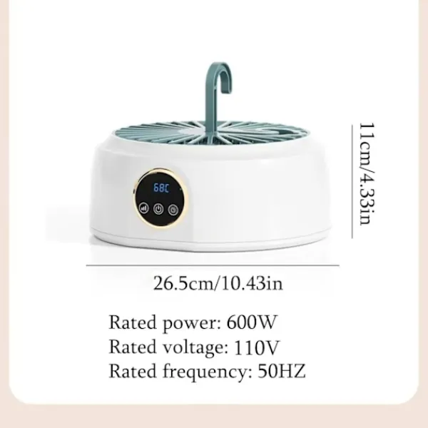 Torktumlare-Portabel Elektrisk Torktumlare 600W med Timer