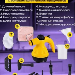 EASTVAPS Ångtvättar-Portabel Handhållen Högtemperatur Ångrengörare för Kök och Flerfunktionsytor