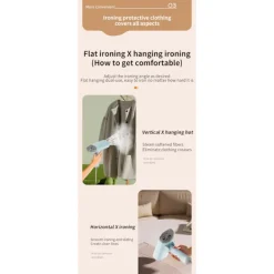 EASTVAPS Ångtvättar-Portabel Handhållen Klädångare, Vikbar Design för Enkel Förvaring