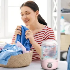 EASTVAPS Tvättmaskiner-Portabel Mini Tvättmaskin, Automatisk Tvättrengörare med Uppladdningsbart Batteri