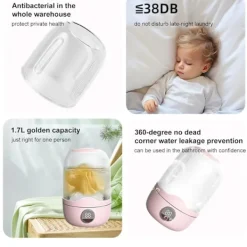 EASTVAPS Tvättmaskiner-Portabel Mini Tvättmaskin, Automatisk Tvättrengörare med Uppladdningsbart Batteri