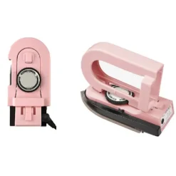 ATELA Strykjärn-Portabelt Mini hopfällbart strykjärn Elektriskt hopfällbart strykjärn med dubbla spänningar Dammtätt kompakt litet för resan Skolan Hemmet