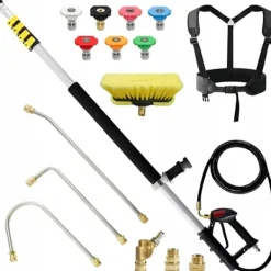 Rosfix Högtryckstvättar-PowerReach ProMax 6.3M Teleskopisk Tvättlans – 4000 PSI | 7 Munstycken | Kompatibel med M22, QC 3/8"