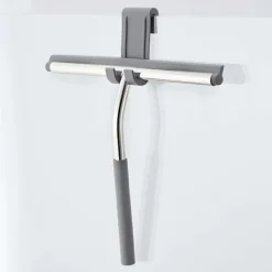 AVANA Fönsterrengöring-Premium Duschsqueegee i Rostfritt Stål, Hängande Utan Borrning, Sil