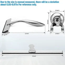 C Fönsterrengöring-Premium Skrapa i Rostfritt Stål för Dushdörrar, Badrum oh Bilglas, Allrengöringsmedel Gl []