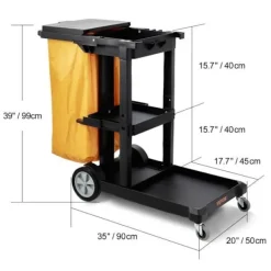 VEVOR Städmaskiner-Professionell städvagn - - Städvagn - 3 våningar i PP Hotel, Svart