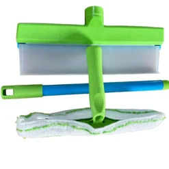 Fönsterrengöring-Professionell Vindrute Rengöringsverktyg Set med Silikon Skrapa & Skrubber[JUN]