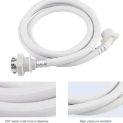 Tvättmaskiner-PVC-slangar för tvättmaskin, slang för tvättmaskins vatteninloppsrör, 2 meter