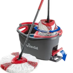 Städmoppar-Qazx 2st rött utbytesmopphuvud, universal 360 mikrofiberspinnmopp för golvrengöring Asdf (vit Mop Replacement Heads