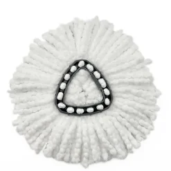 Städmoppar-Qazx 2st rött utbytesmopphuvud, universal 360 mikrofiberspinnmopp för golvrengöring Asdf (vit Mop Replacement Heads